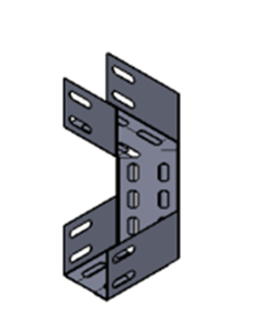 Horizontal curve 90° 50x50mm duty cable tray Galv